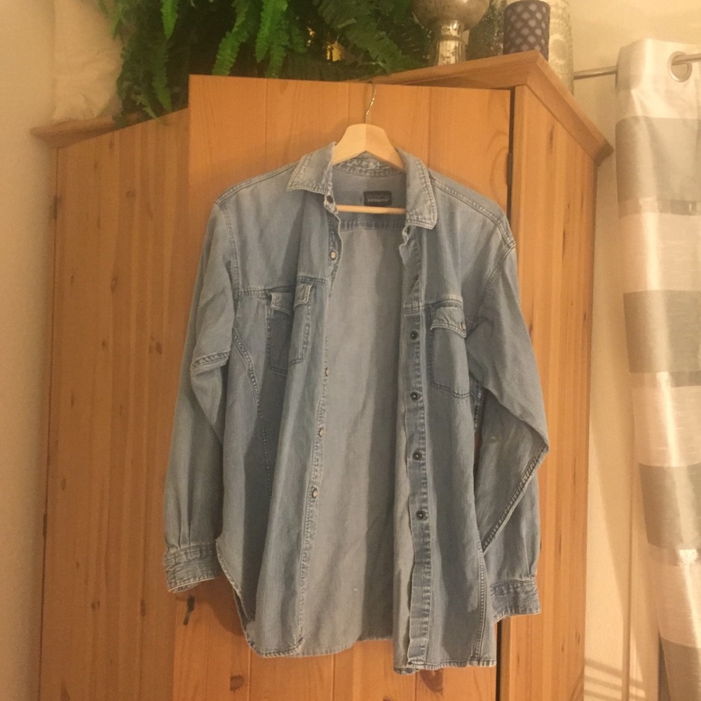 Patagonia vintage denim long sleeve shirt